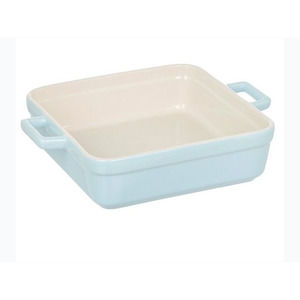 The Olivewood Table 2.5qt Square Ceramic Baking Tray 9" Handles Dishwasher Safe